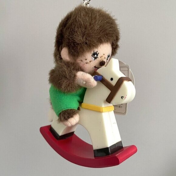 Monchhichi (Sekiguchi) Plush Riding Rocking Horse Window Hang - tags attached! - Picture 1 of 8